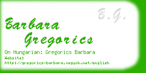 barbara gregorics business card